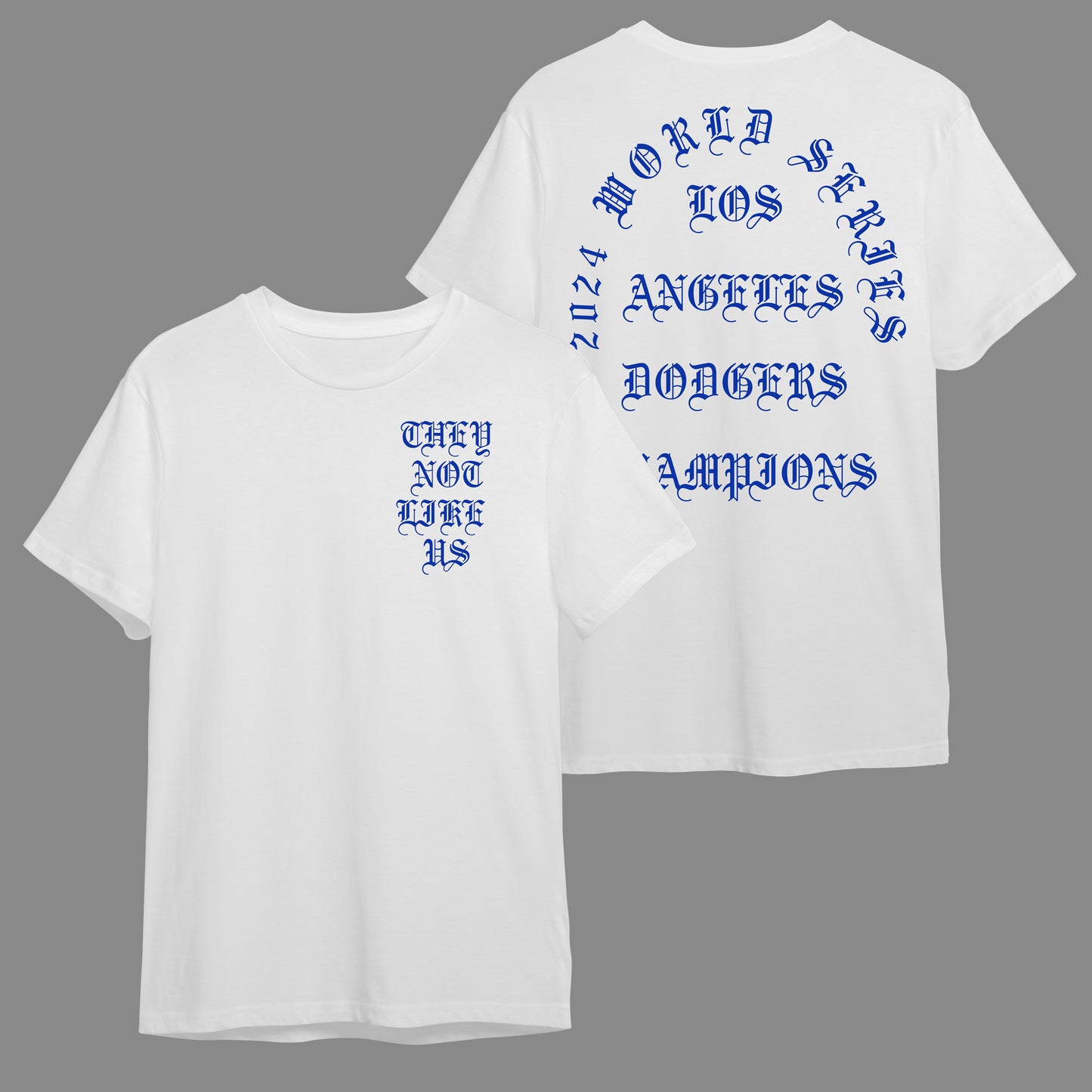 Dodgers World Series Champs Cotton Tee NOT LIKE US